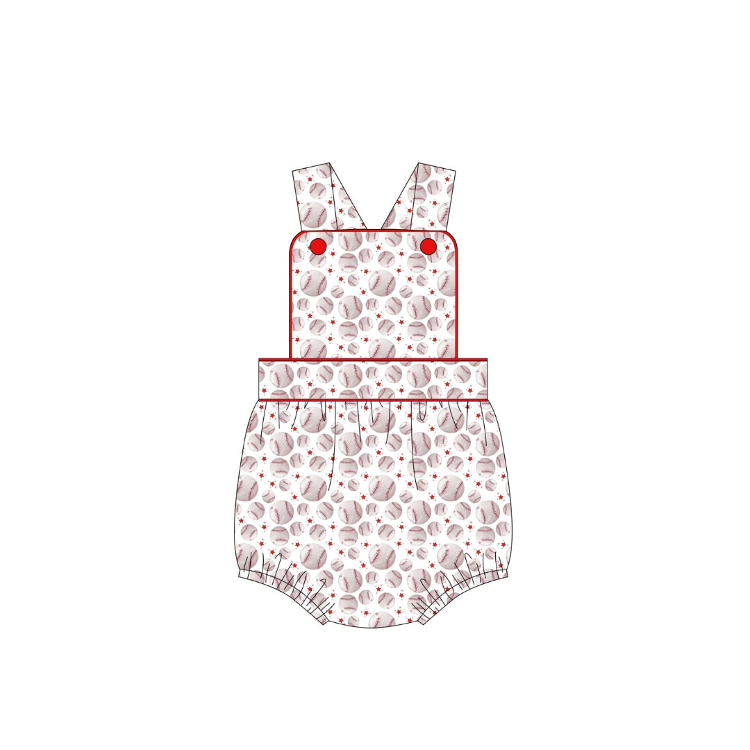 PRE ORDER - Funfetti Kids Baseball Print Sunsuit