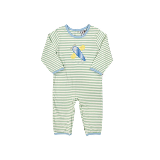 Three Sisters Airplane Applique Romper