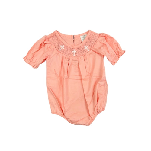 Coral Smocked Cross Bubble