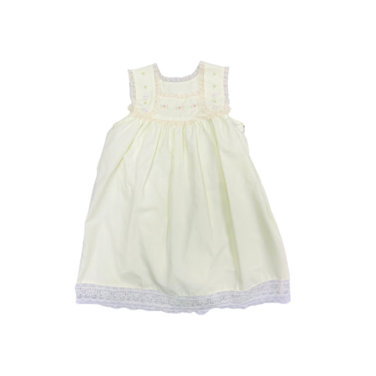 Remember Nguyen Light Yellow Dress with Lace Detail