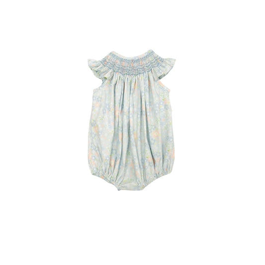 Baby Blessings Light Blue Hand Smocked Garden Bubble