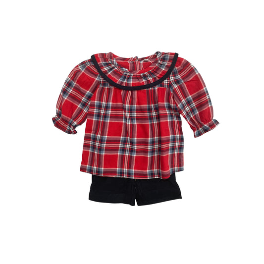 Little Louanne Girl Plaid Bloomer Set