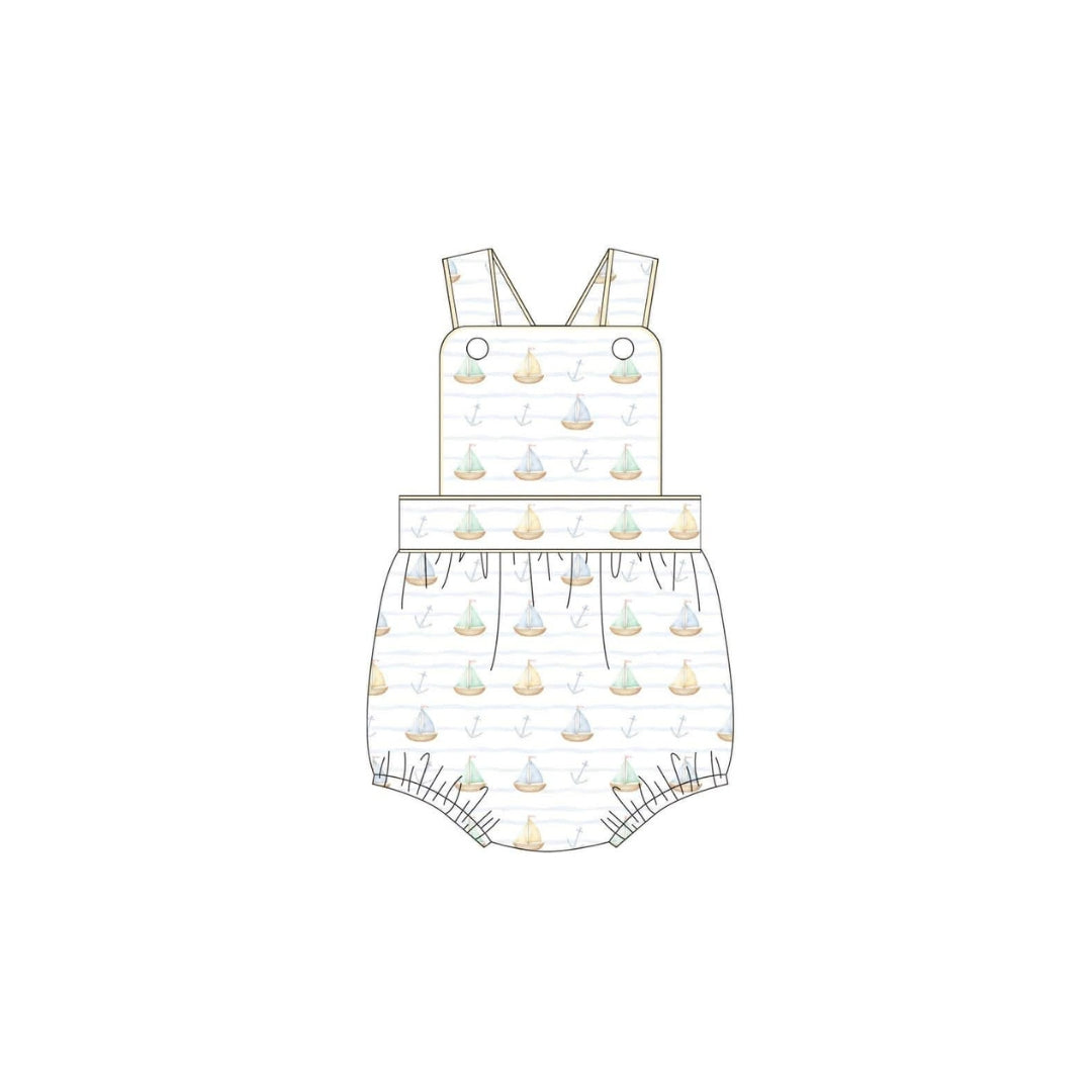 PRE ORDER - Funfetti Kids Sailboat/Anchor Sunsuit