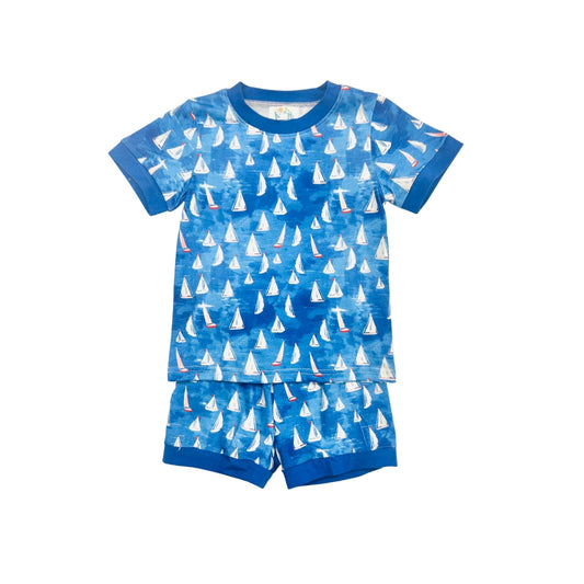 Funfetti Kids Sailboat Lounge Short Set