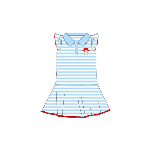 PRE ORDER - Funfetti Kids Stripe/Baseball Dress