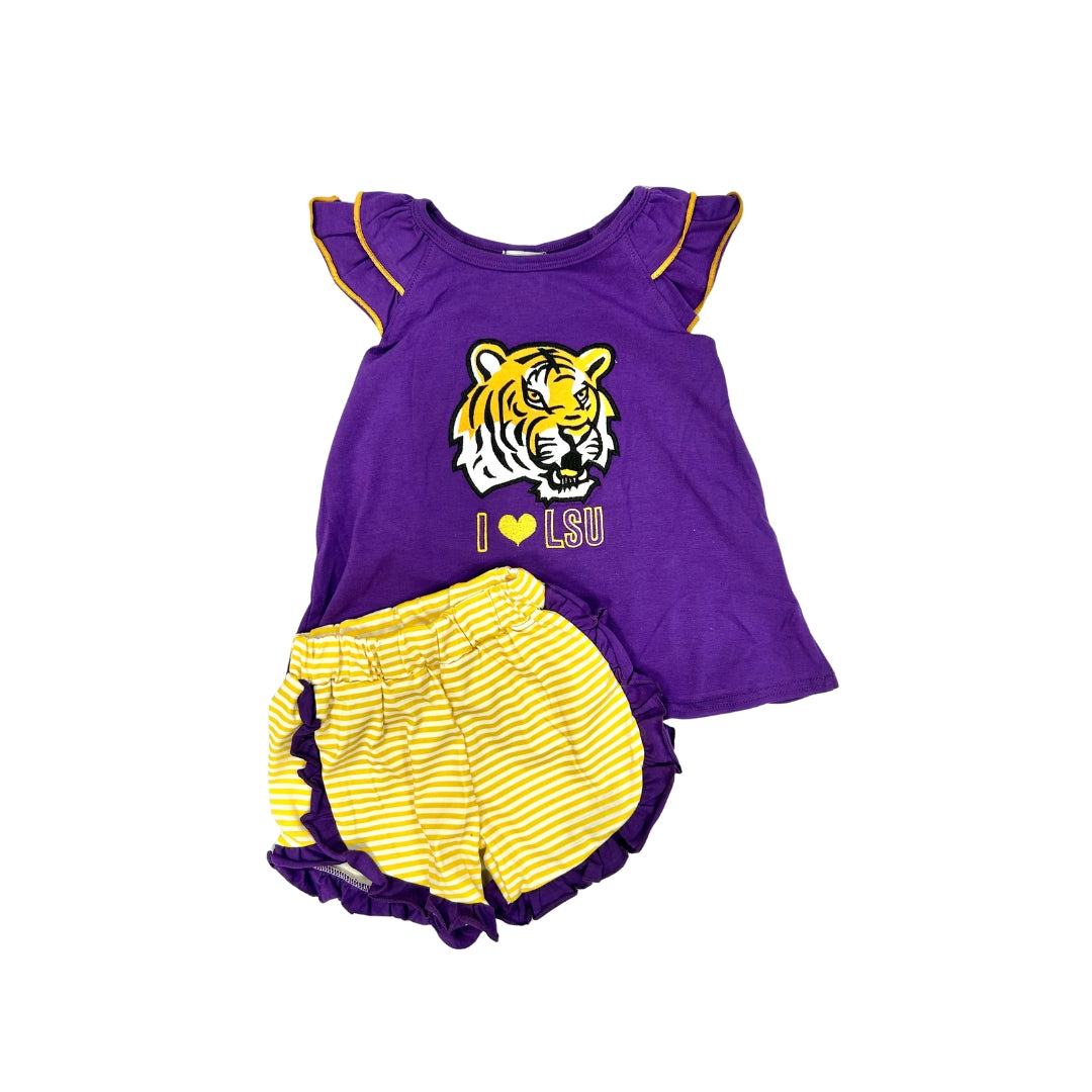 Tiger Ruffle Short Set