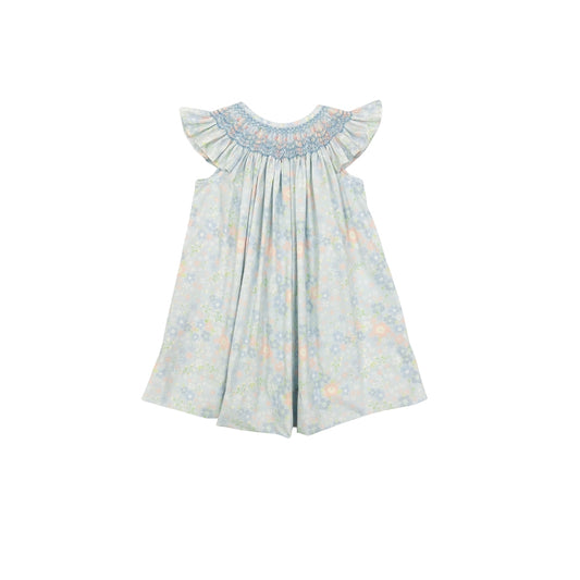 Baby Blessings Light Blue Hand Smocked Garden Dress