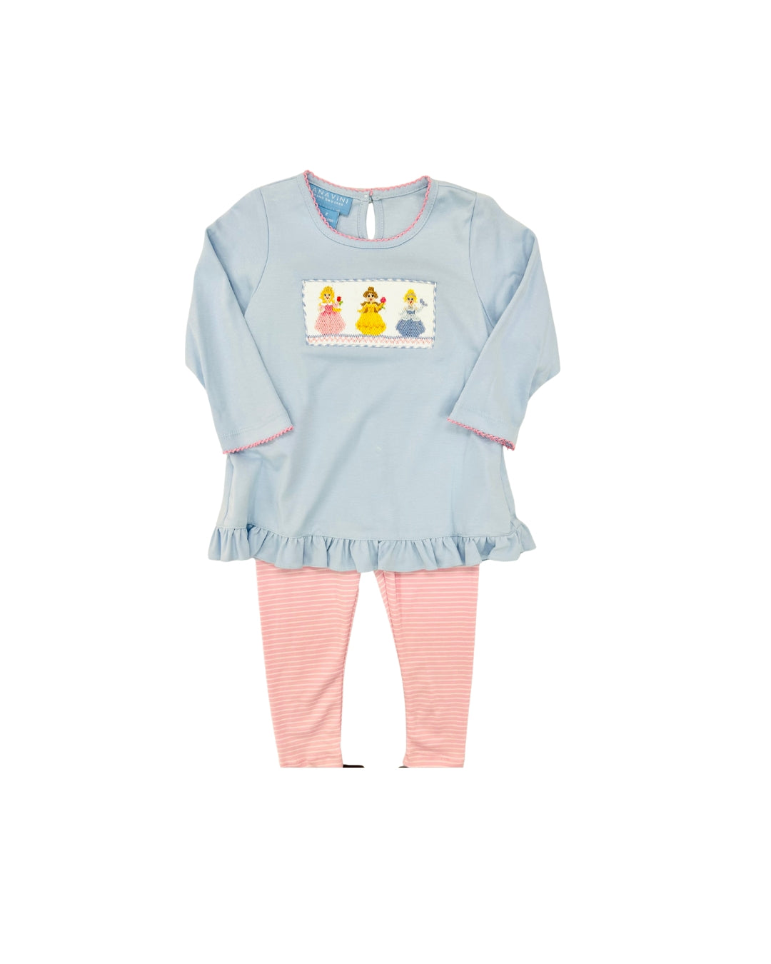 Petit Bebe Hand Smocked Princess Legging Set