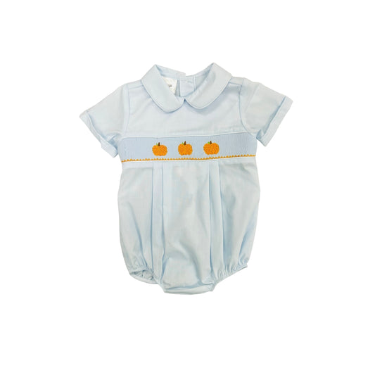Baby Blessings Blue Smocked Pumpkins Bubble