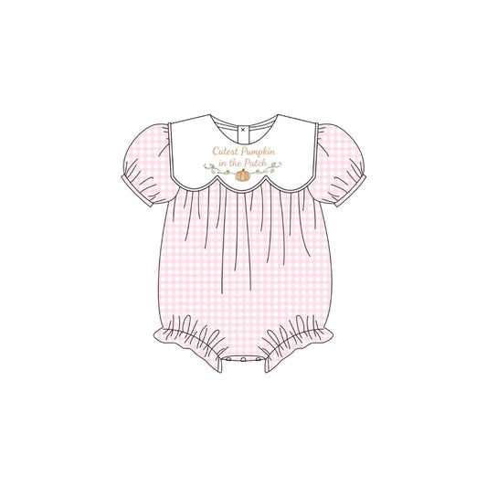 PRE ORDER - Funfetti Kids Cutest Pumpkin in the Patch Embroidered Bubble