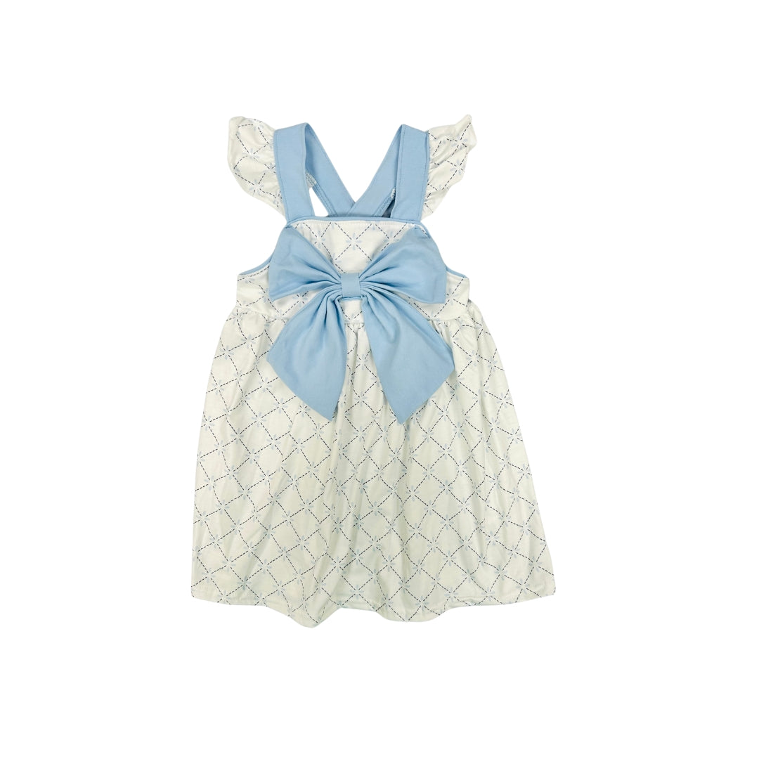 Blue Bow Front Dress