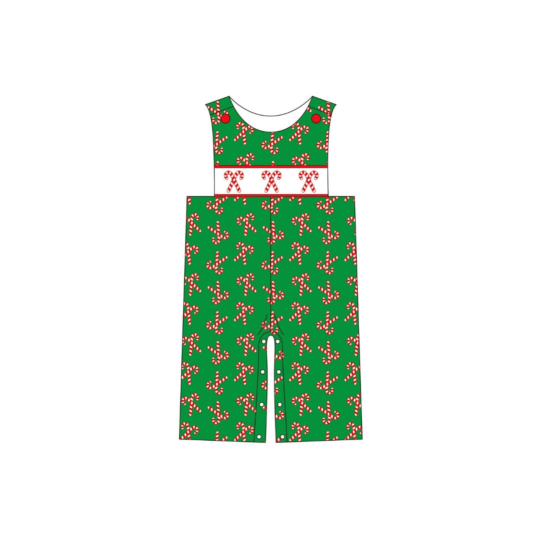 PRE ORDER - Funfetti Kids Candy Cane Embroidered Corduroy Longall