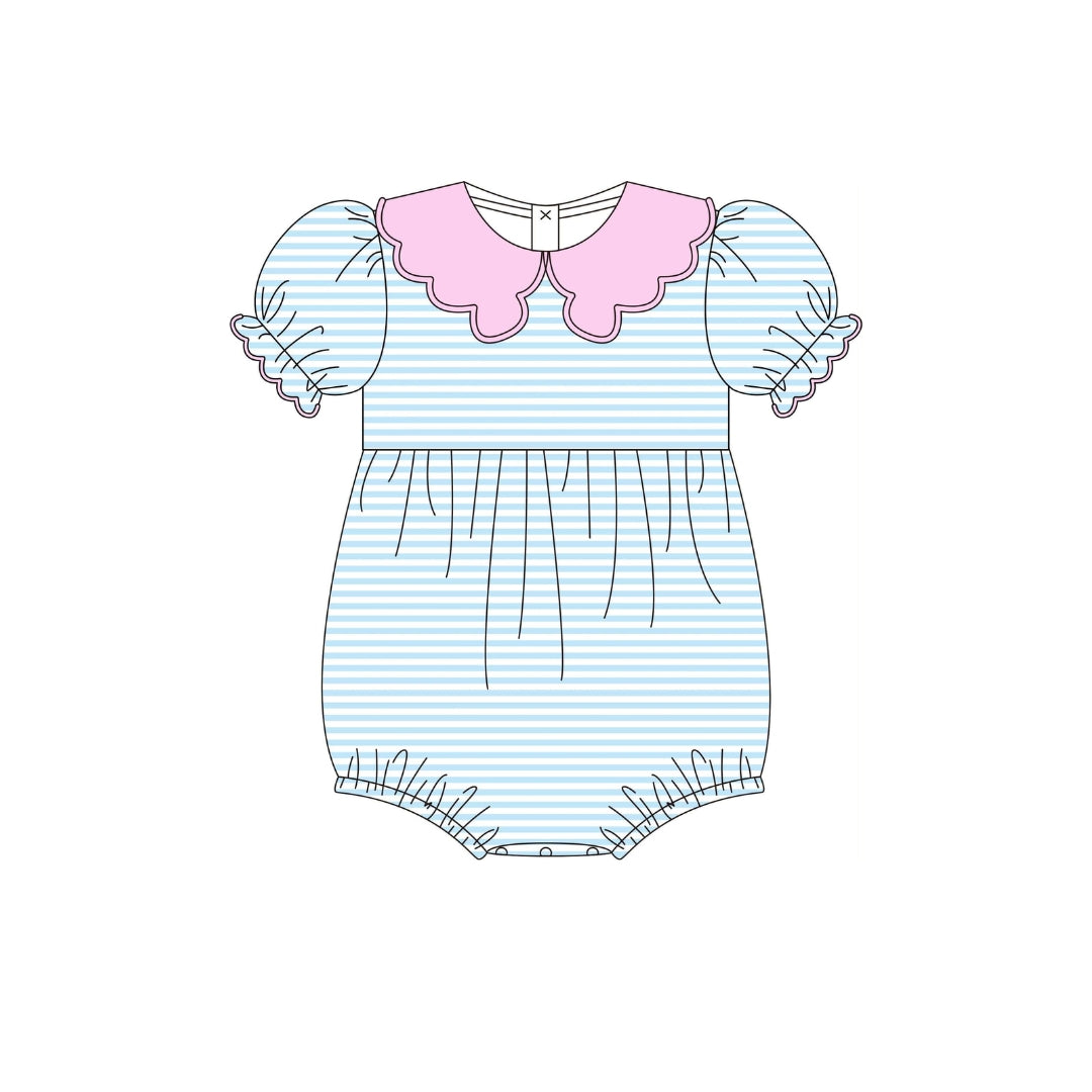PRE ORDER - Funfetti Kids Blue/Pink Stripe Knit Bubble