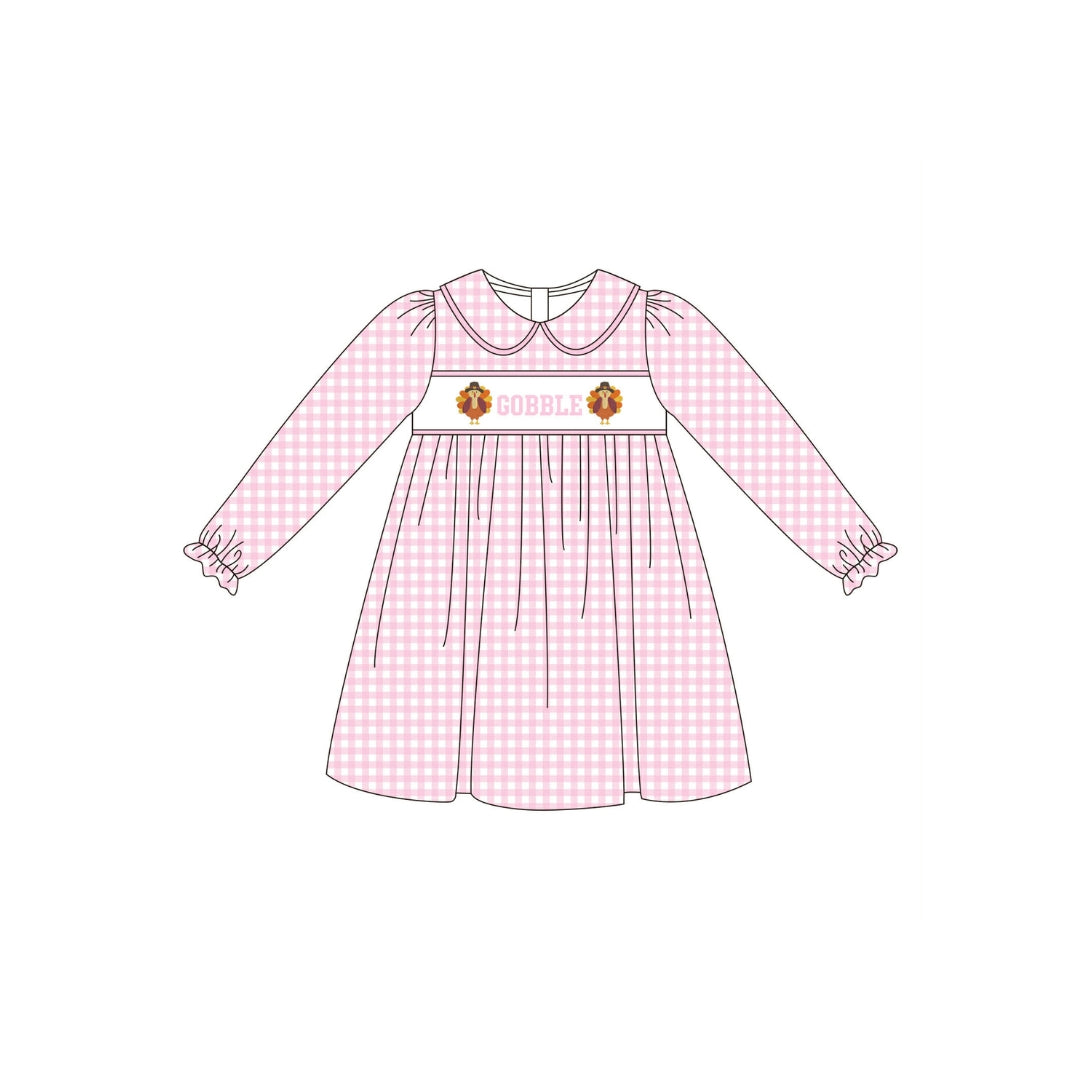 PRE ORDER - Funfetti Kids Pink Gingham Gobble Dress