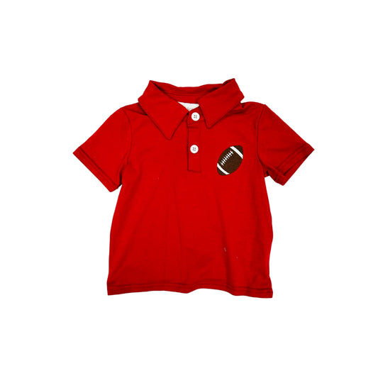 Maroon Football Embroidered Polo