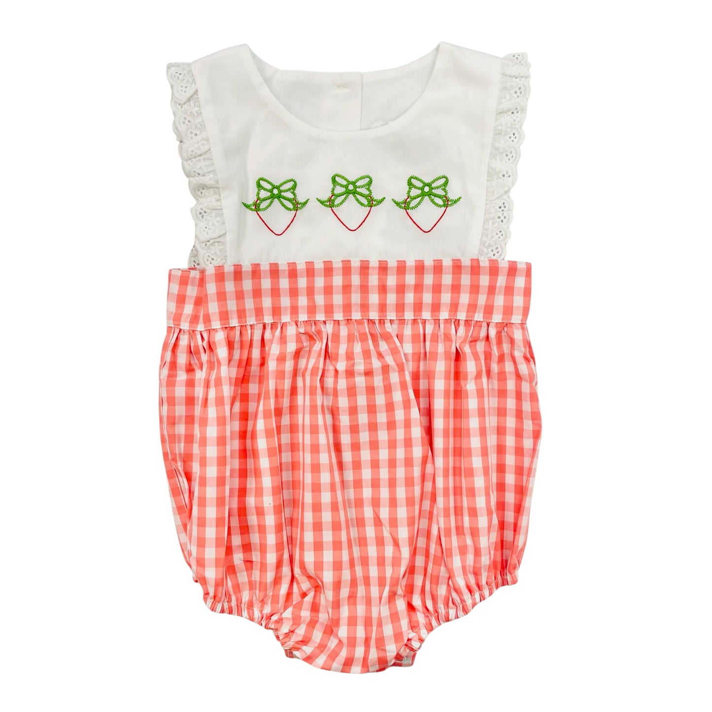 True Girls Strawberry Embroidered Bubble