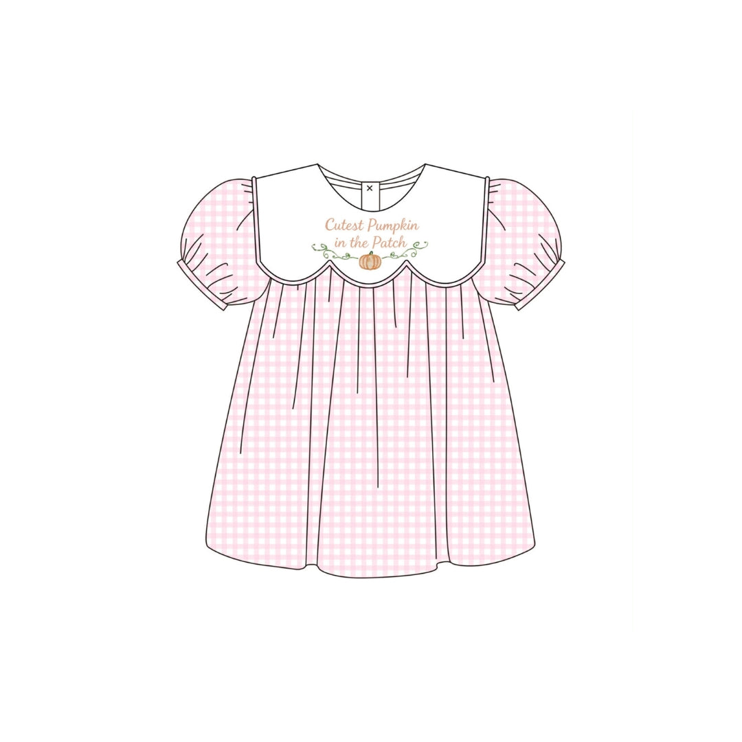 PRE ORDER - Funfetti Kids Cutest Pumpkin in the Patch Embroidered Dress