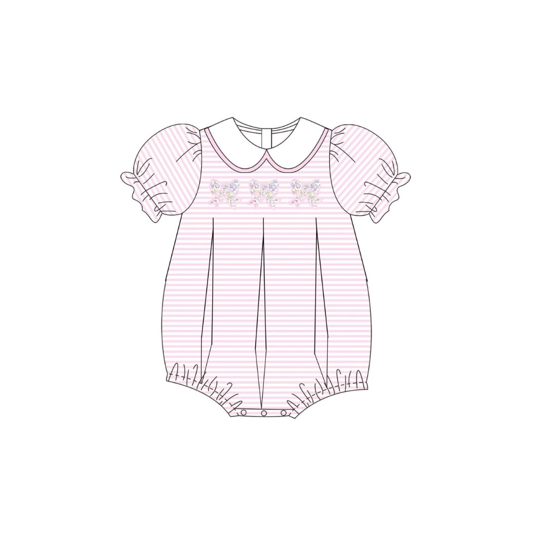 PRE ORDER - Funfetti Kids Pink Stripe Floral Bubble