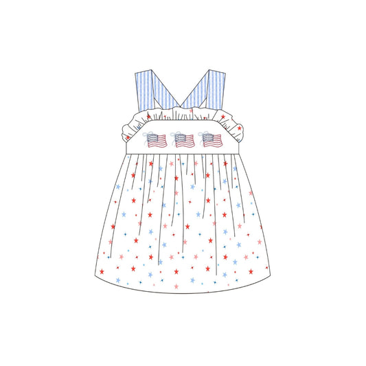 PRE ORDER - Funfetti Kids Star Print Flag Dress
