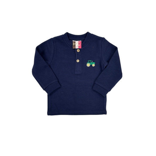 Banana Split Tractor Embroidered Shirt