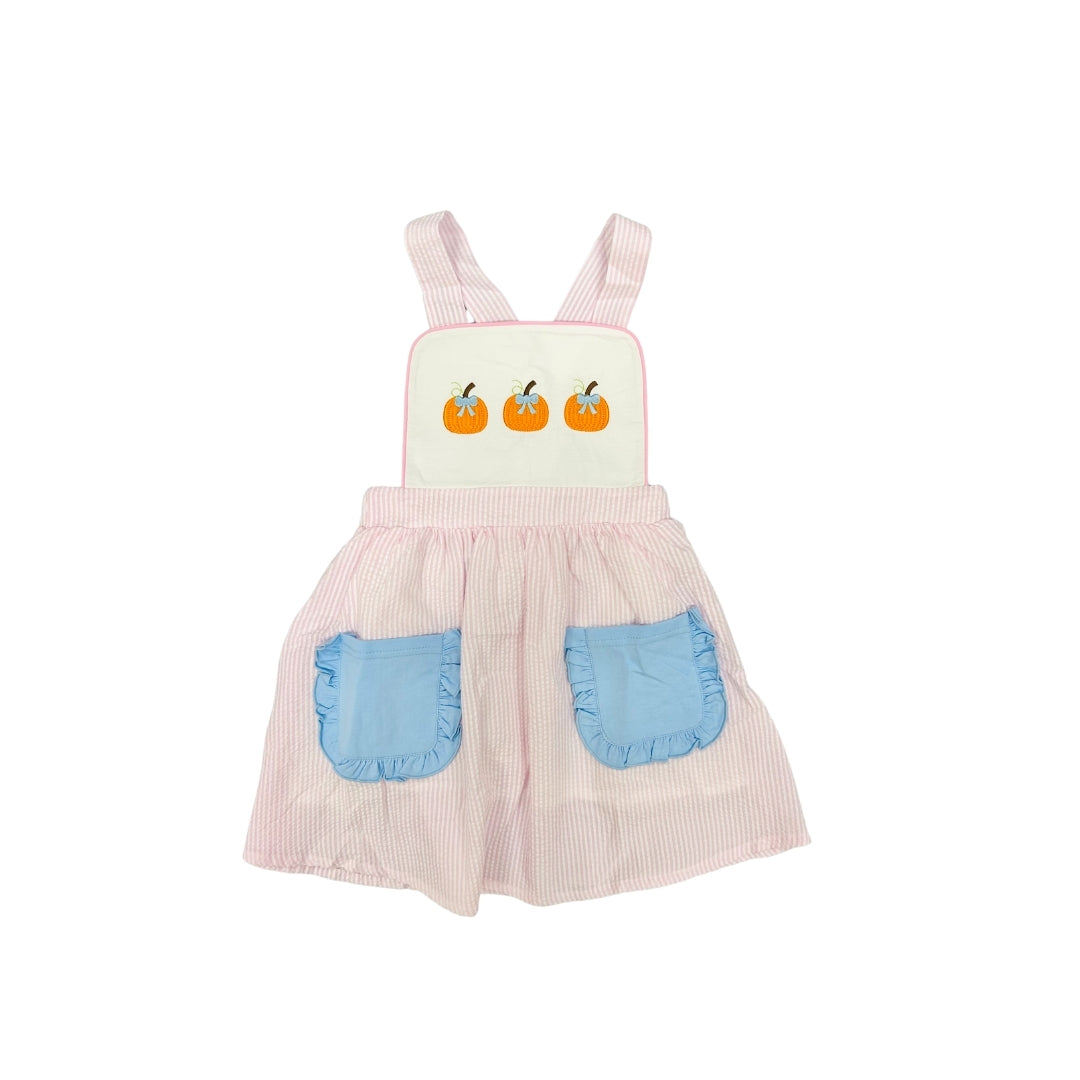 Funfetti Kids Light Pink Stripe Pumpkin Dress