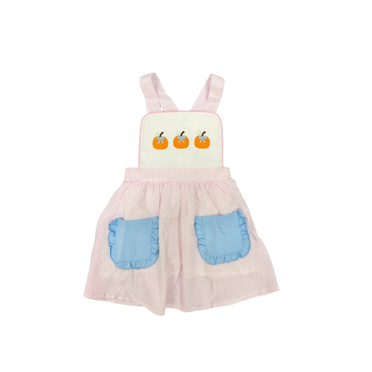 Funfetti Kids Light Pink Stripe Pumpkin Dress