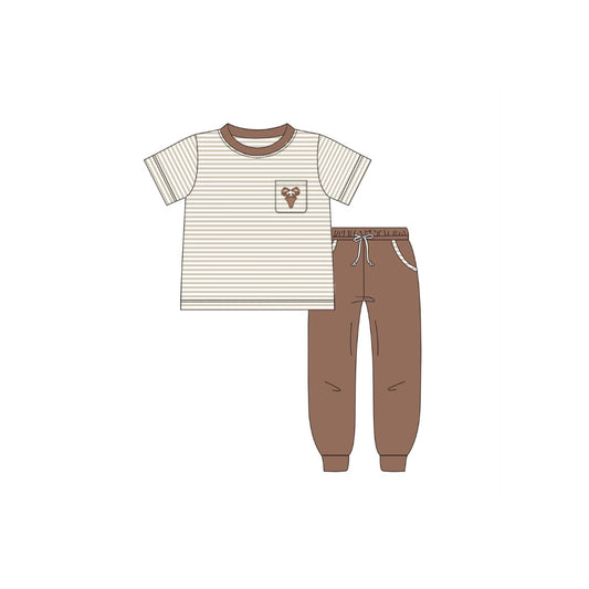PRE ORDER - Funfetti Kids Embroidered Deer Jogger Set