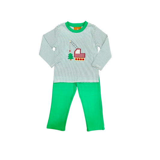 Millie Jay Construction Christmas Pant Set