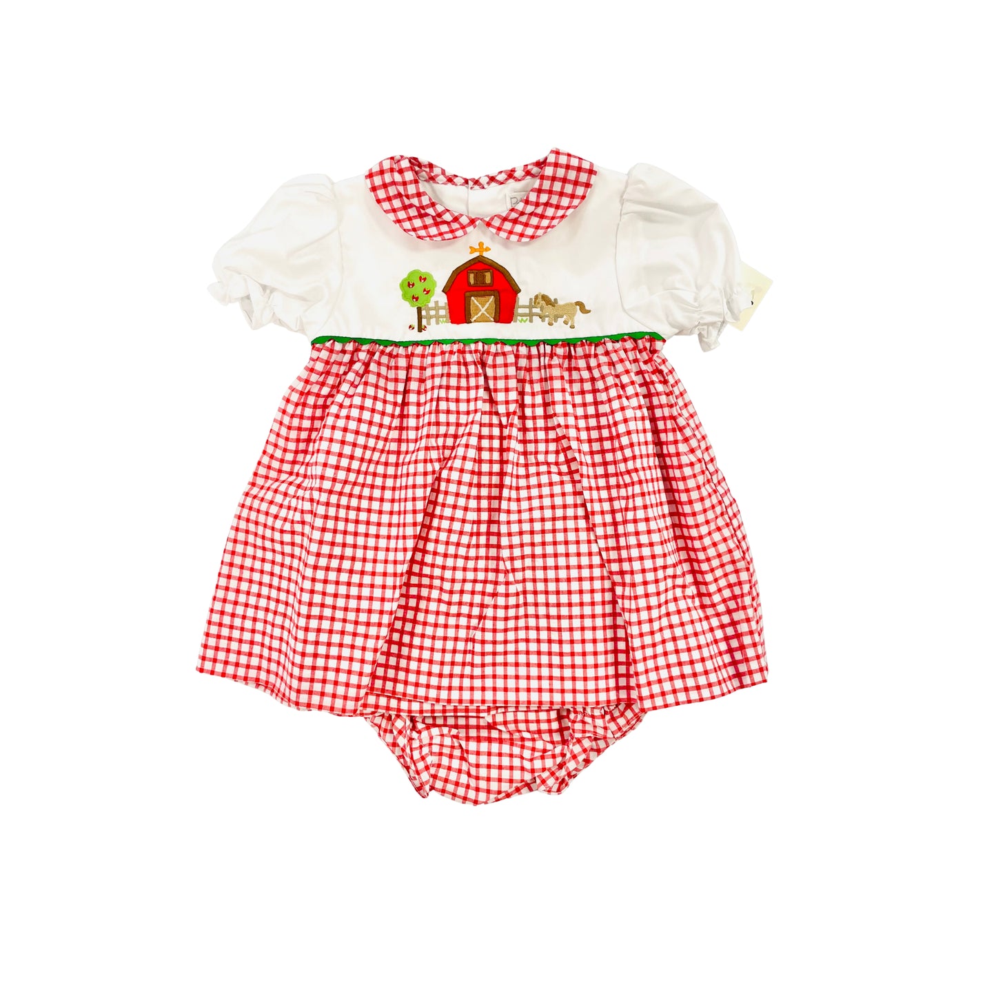 Petit Ami Girl Farm Bloomer Set