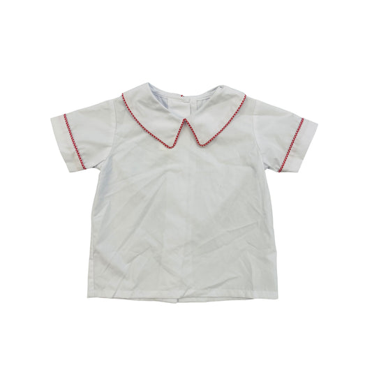 Castles & Crowns Boy Peter Pant Collared Shirt - Red/White