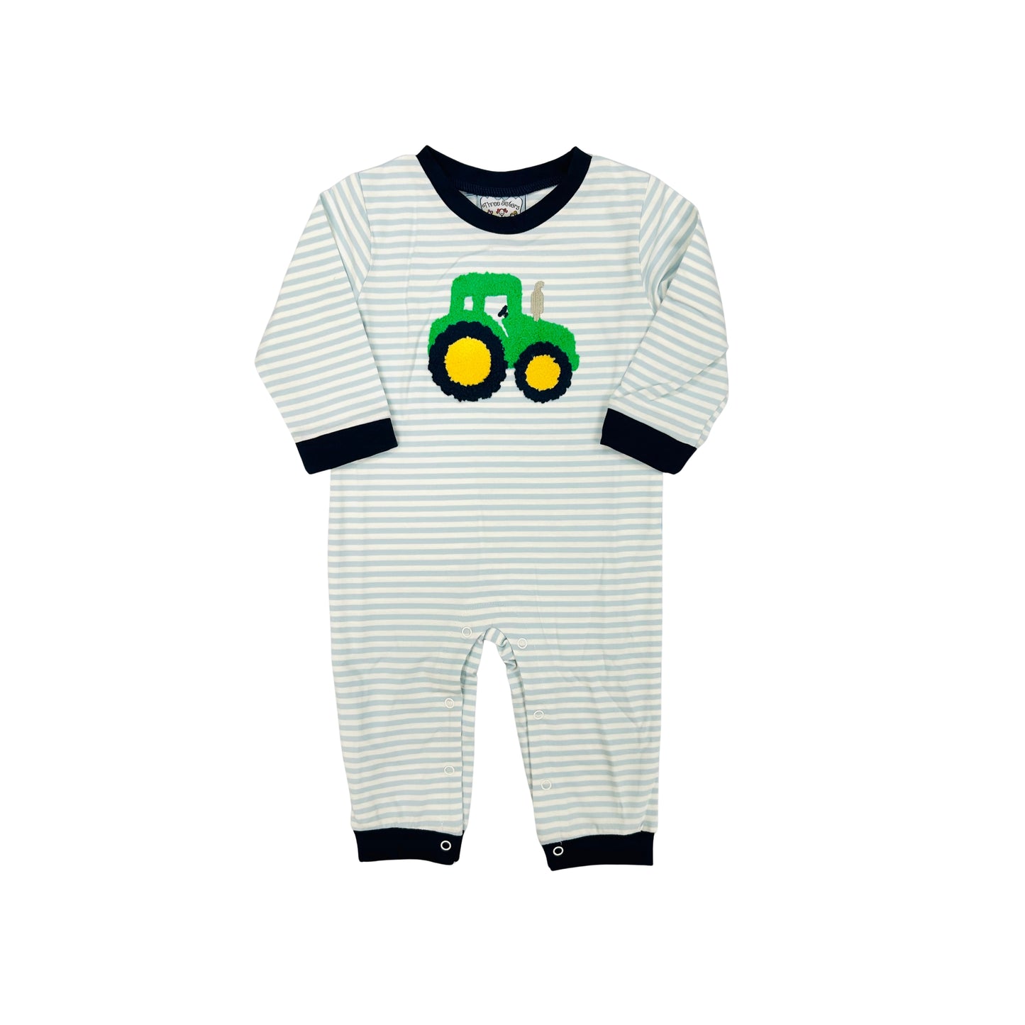 Three Sisters Tractor Applique Romper