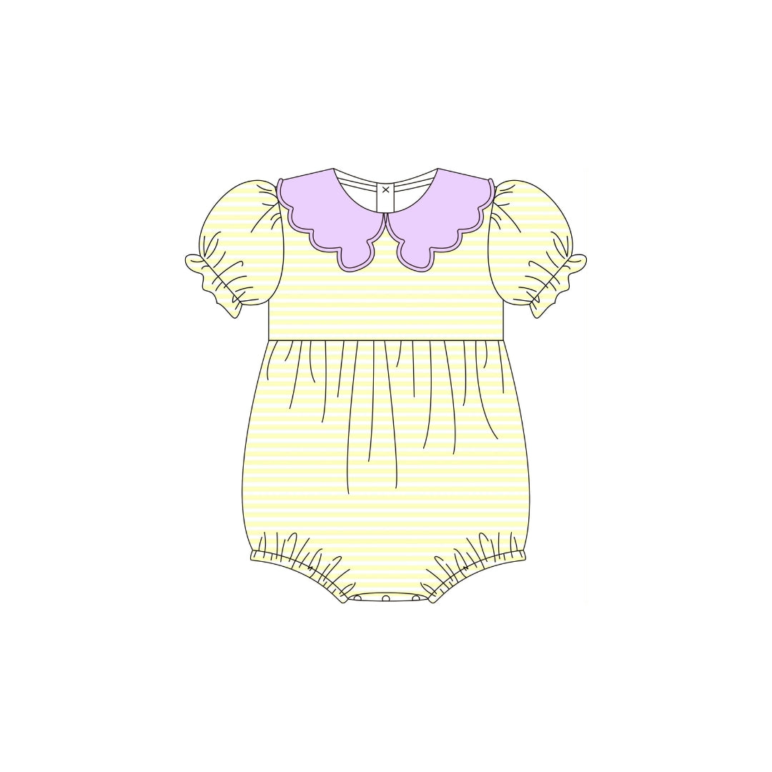 PRE ORDER - Funfetti Kids Yellow/Purple Stripe Knit Bubble