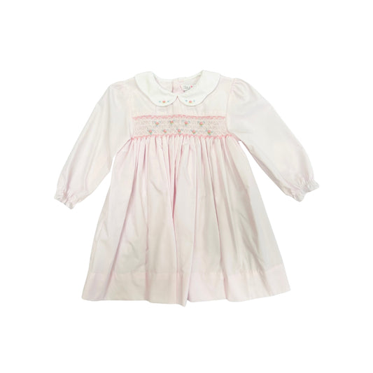 Petit Ami Pink Smocked/Embroidered Dress