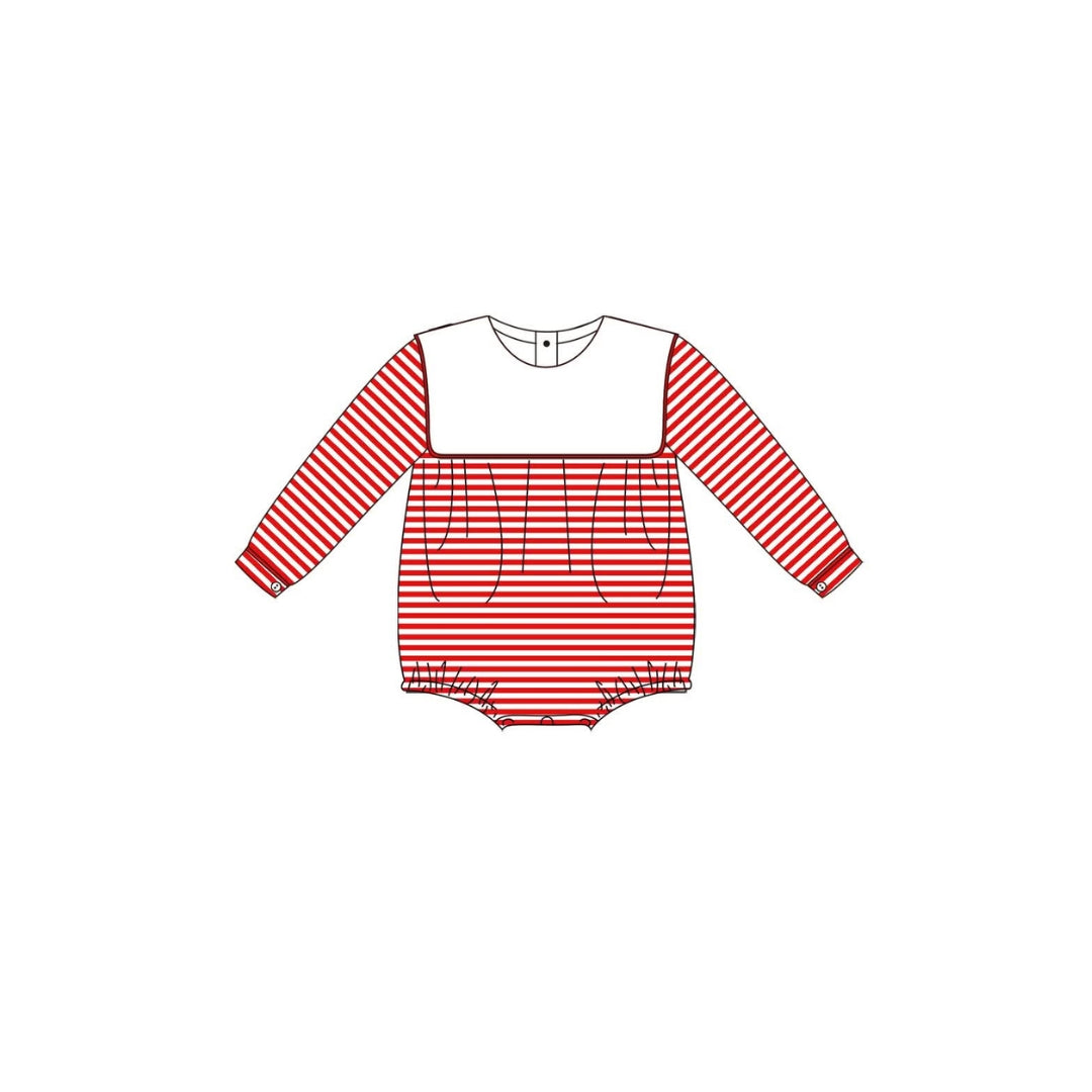 PRE ORDER - Funfetti Kids Red Knit Stripe Bubble