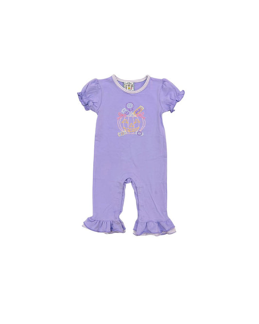 Three Sisters Purple Trick or Treat Romper