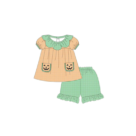 PRE ORDER - Funfetti Kids Jack O Lantern Pocket Short Set