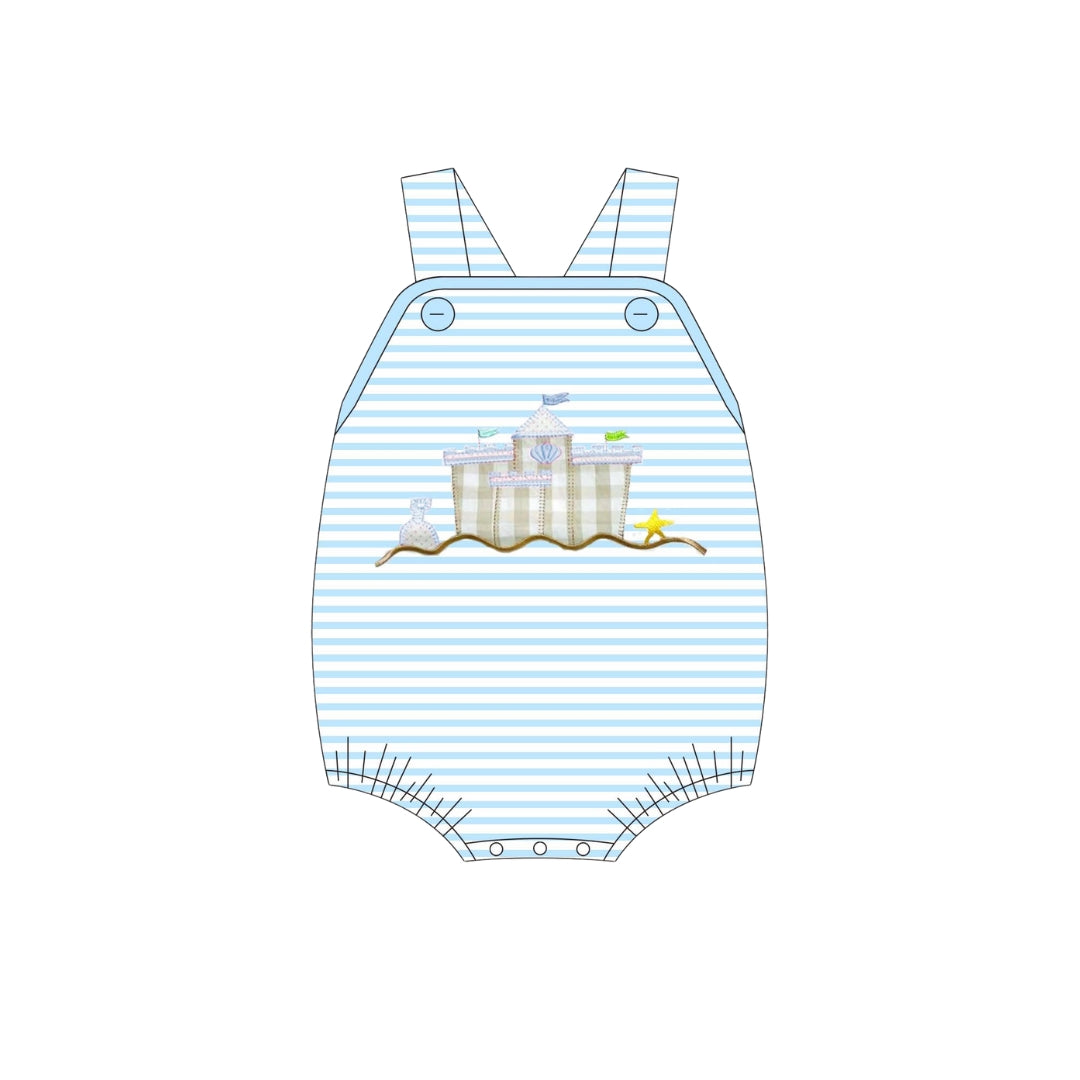 PRE ORDER - Funfetti Kids Blue Stripe Sand Castle Bubble