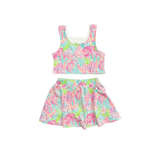 Funfetti Kids Paisley Two Piece Skort Set