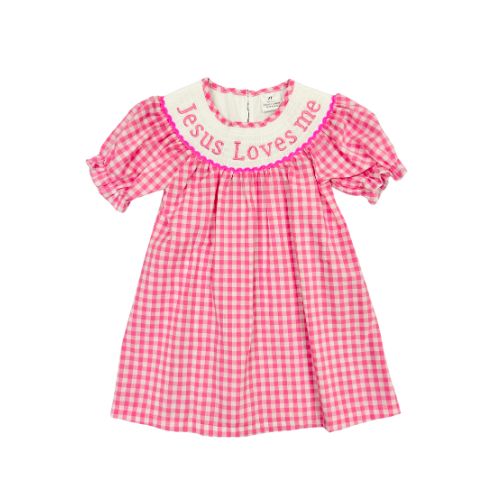 Jesus Loves Me Smocked Dress