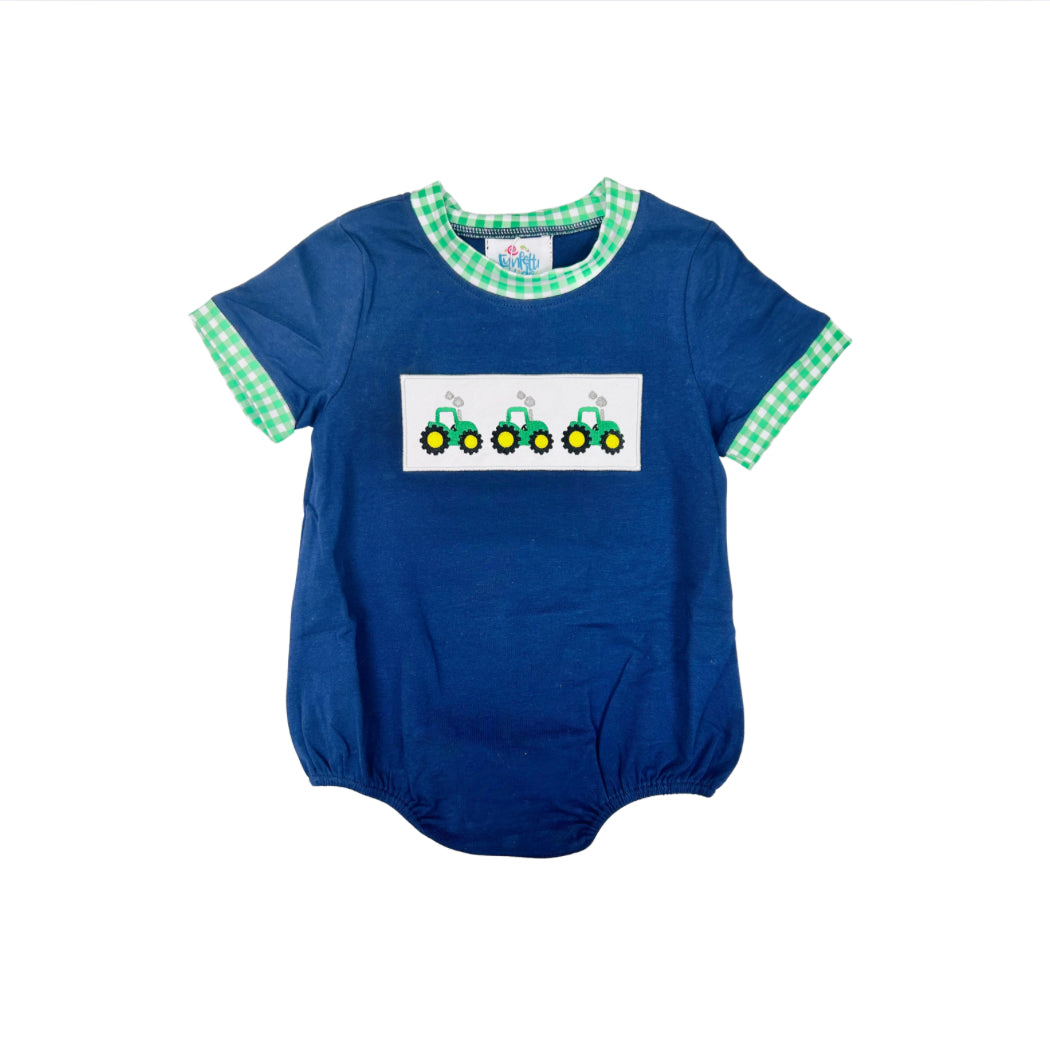 Funfetti Kids Tractor Appliqué Bubble