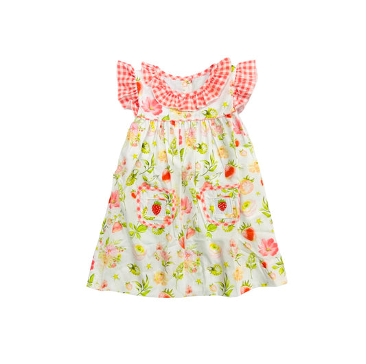 Elizabeth Ann Hand Smocked Strawberry Pocket Dress