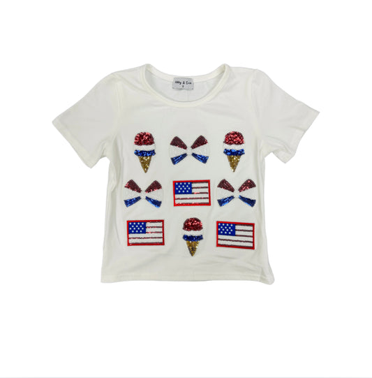 Sequin American Tshirt