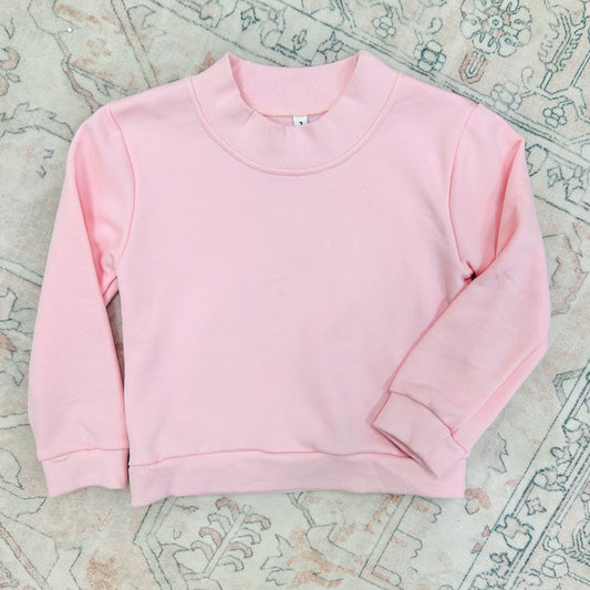 Pink Mockneck Pullover