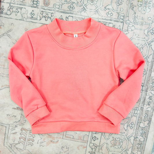 Salmon Mockneck Pullover