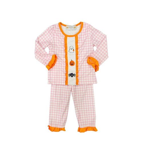 Pink Gingham Halloween Lounge Set