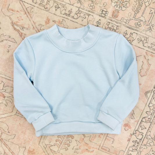 Light Blue Unisex Mockneck Pullover