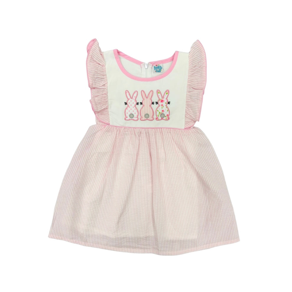 Funfetti Kids Seersucker Bunny Tail Dress