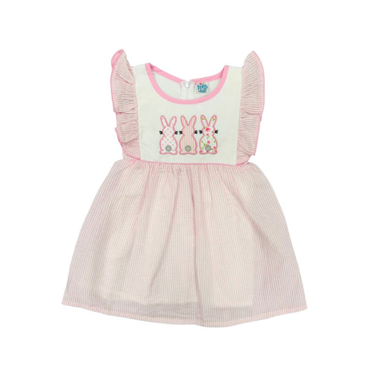 Funfetti Kids Seersucker Bunny Tail Dress