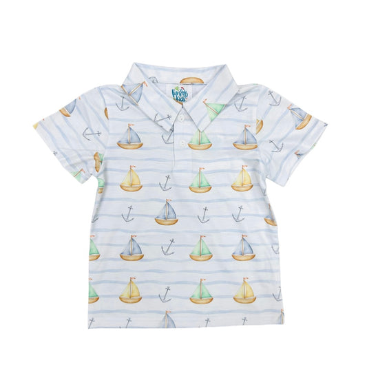 Funfetti Kids Sailboat/Anchor Polo