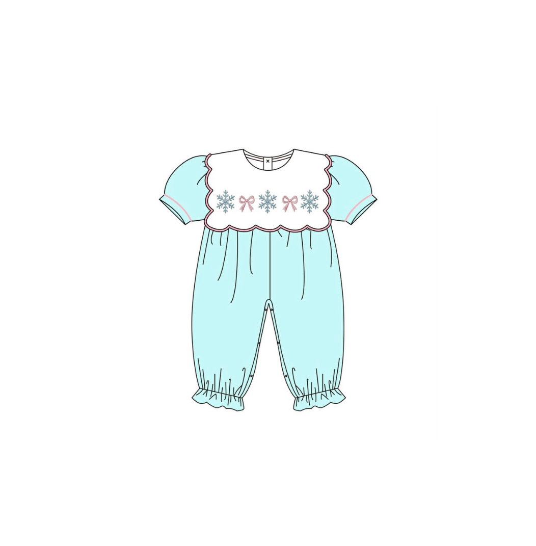 PRE ORDER - Funfetti Kids Snowflake/Bow Romper